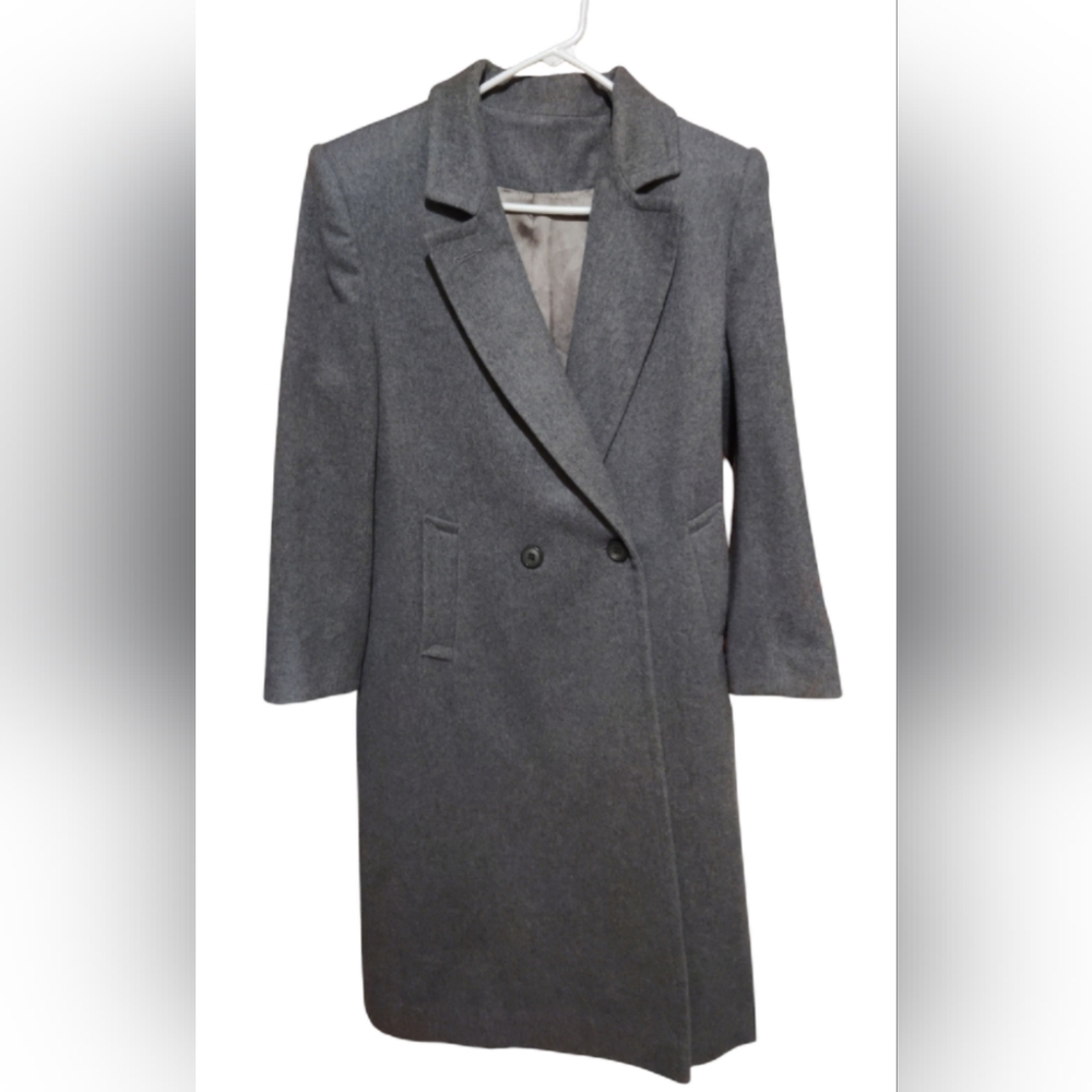 VTG Sutton Place Classics Women's Trench Coat Gray Size 8 Petite VTG Rare